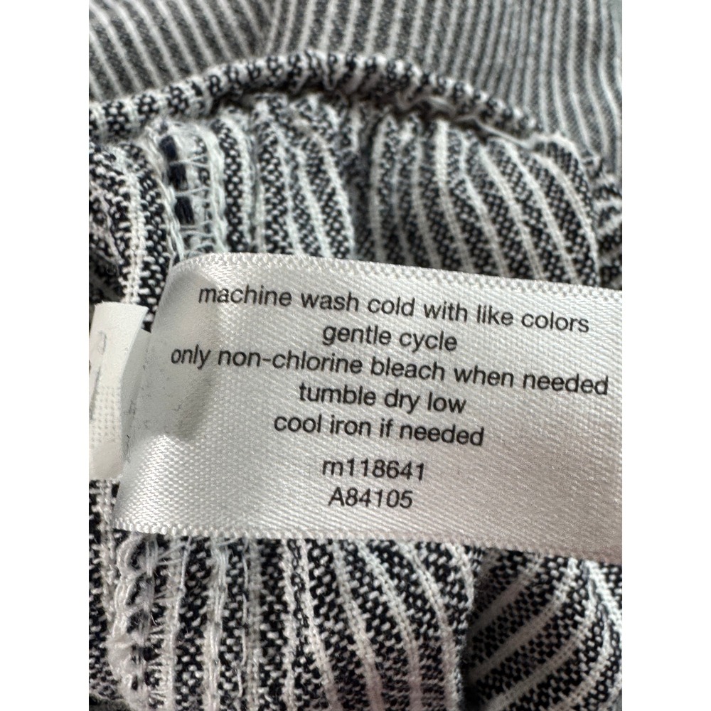 Lane Bryant Soft Slub Shorts Womens 18/20 Black White New Striped Linen Blend - Picture 8 of 13